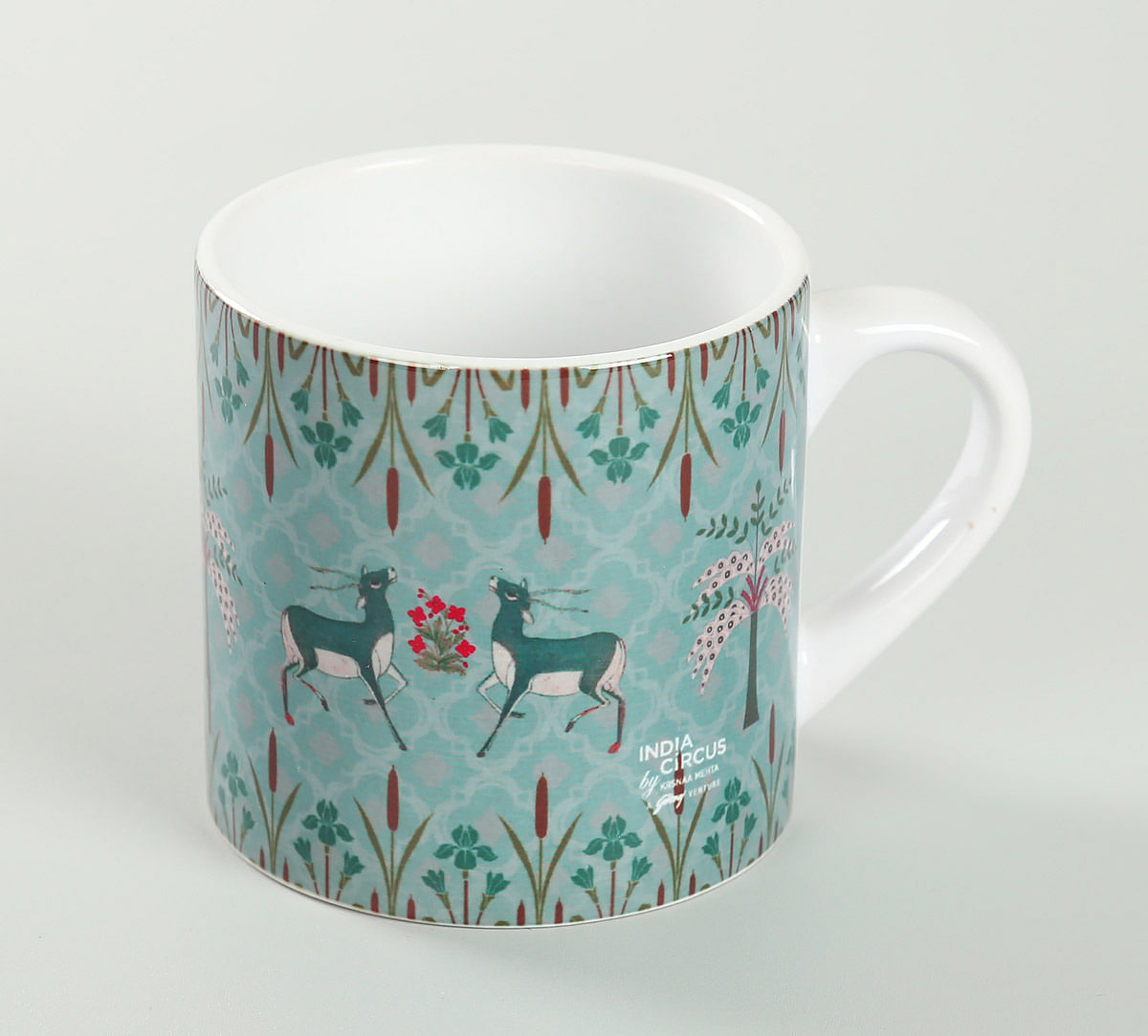 India Circus Mirroring Deer Garden Espresso Mug