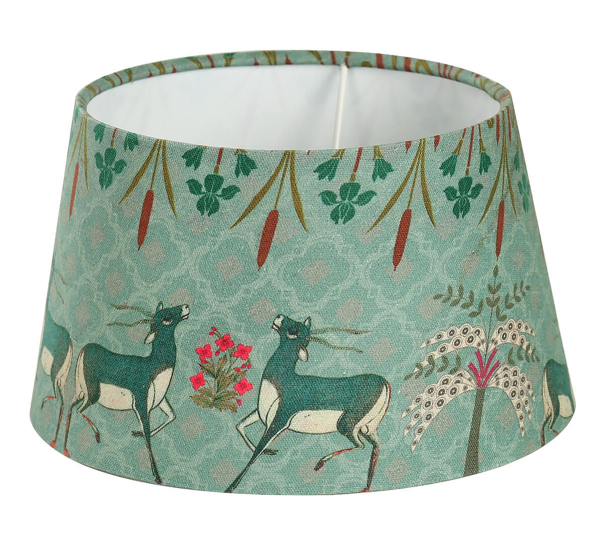 India Circus Mirroring Deer Garden Hexagonal Lamp Shade