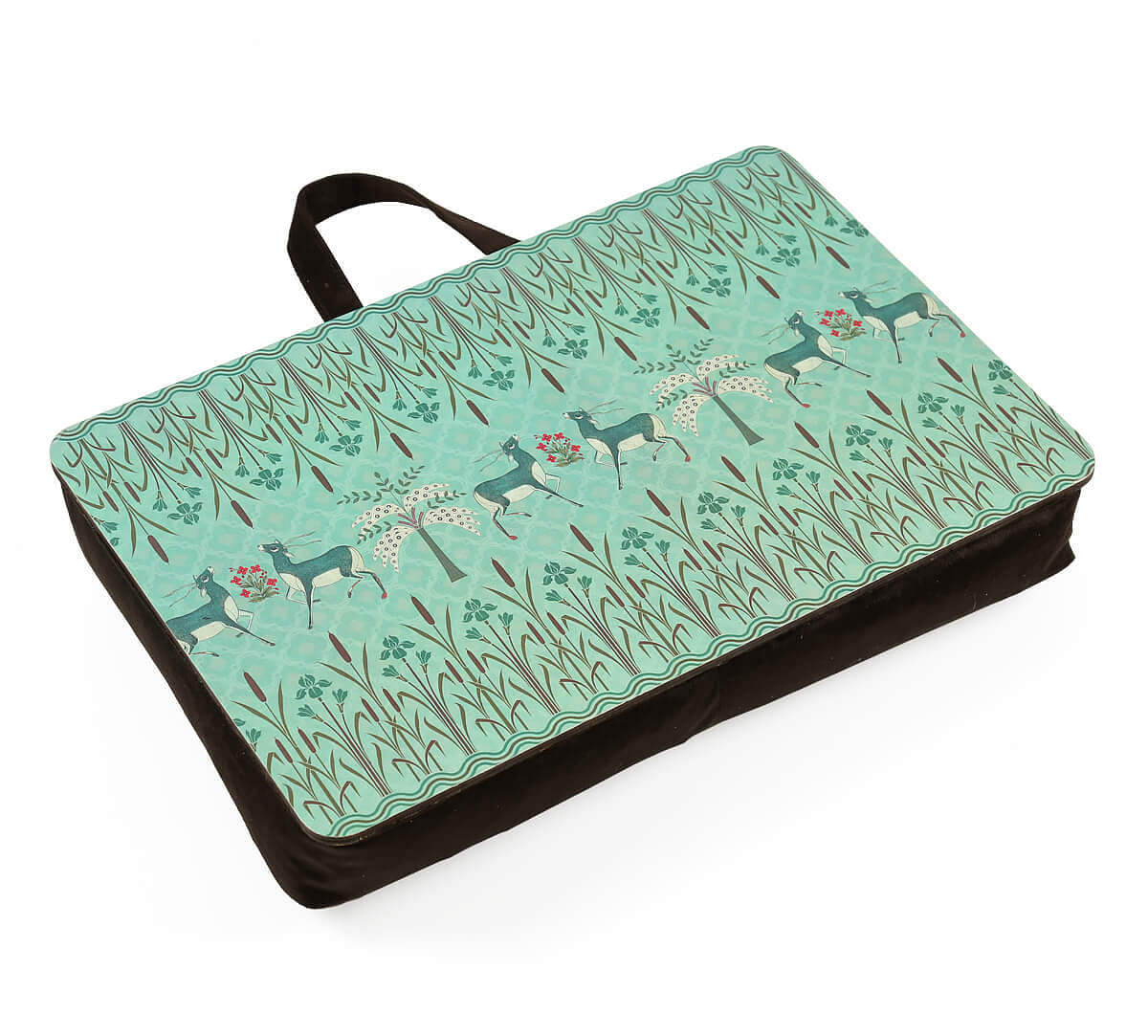 India Circus Mirroring Deer Garden Lap Tray