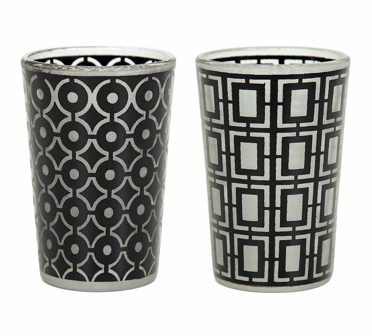 India Circus Monochrome Monologue Moroccan Glasses Set of 6