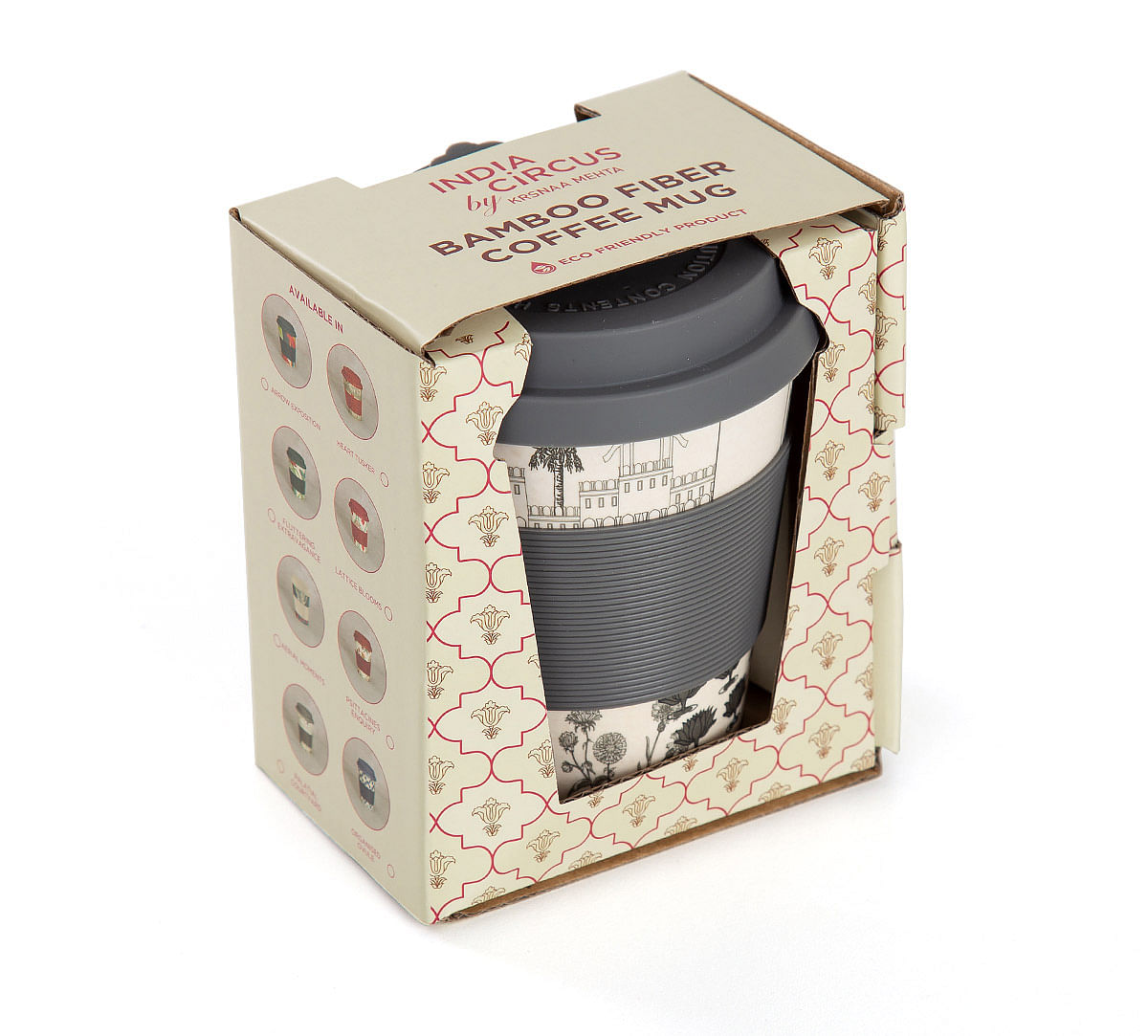 India Circus Monochrome Palatial Courtyard Bamboo Frankie Cup