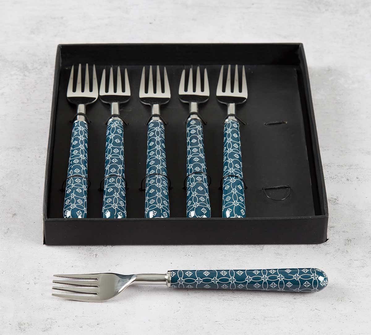 India Circus Moribund Geometry Fruit Fork Set of 6
