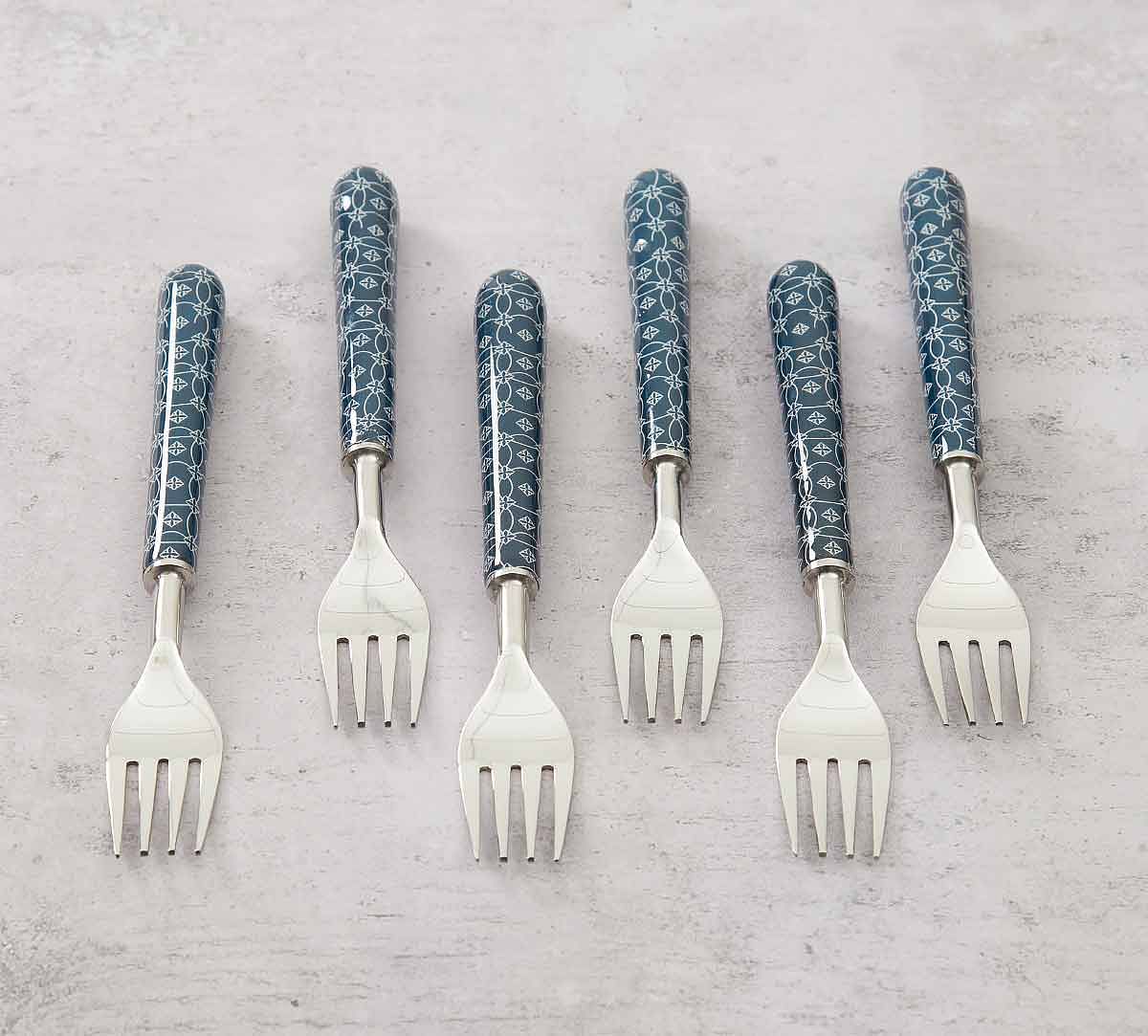 India Circus Moribund Geometry Fruit Fork Set of 6
