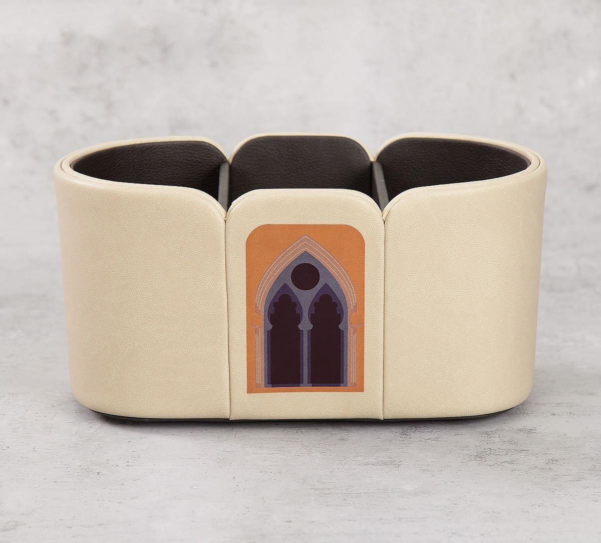 India Circus Mughal Doors Reiteration Leather Desk Organiser
