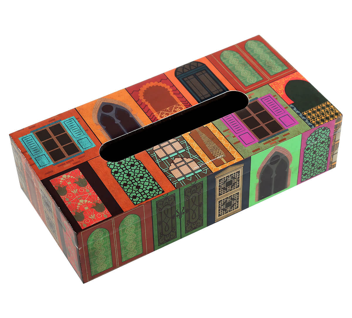 India Circus Mughal Doors Reiteration Tissue Box Holder