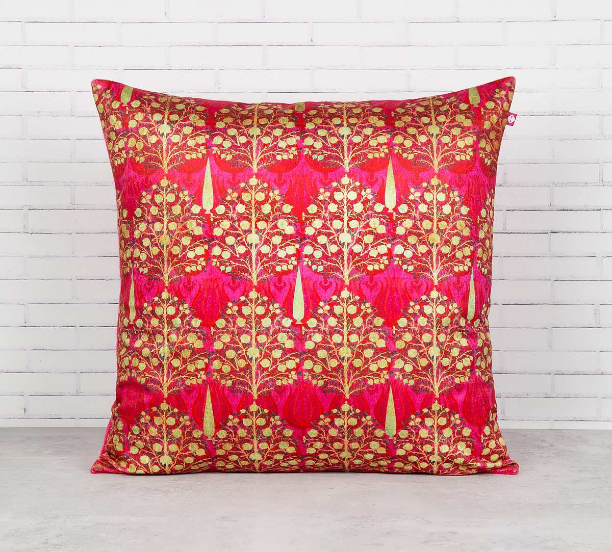 India Circus Mystical Pomegranate Blended Velvet Cushion Cover