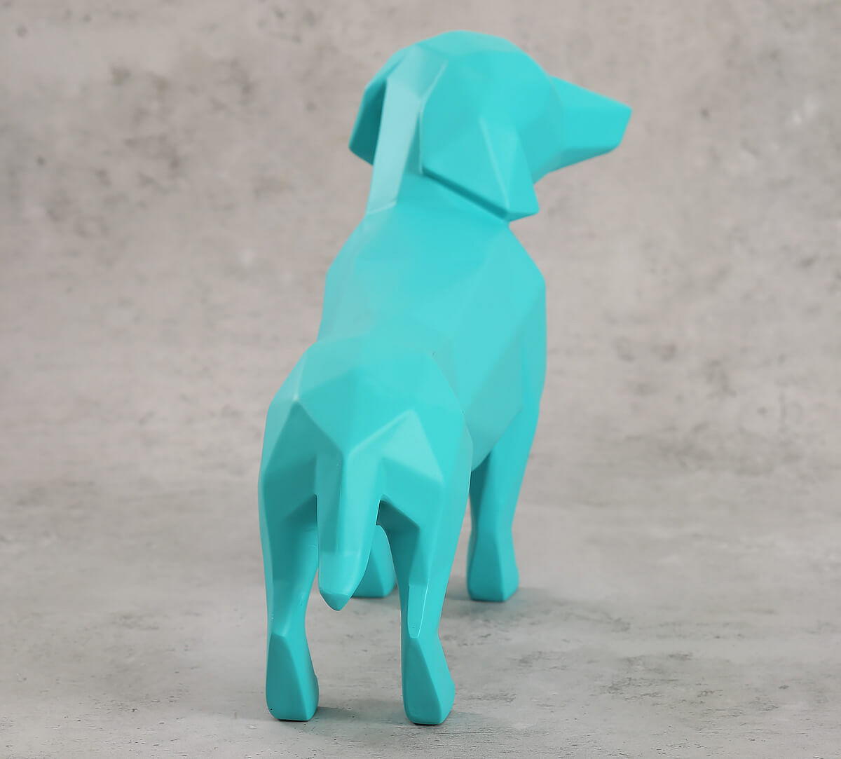 India Circus Neon Blue Dachshund Figurine