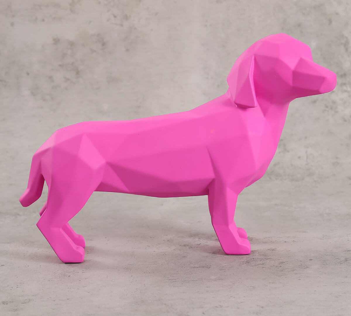 India Circus Neon Pink Dachshund Figurine