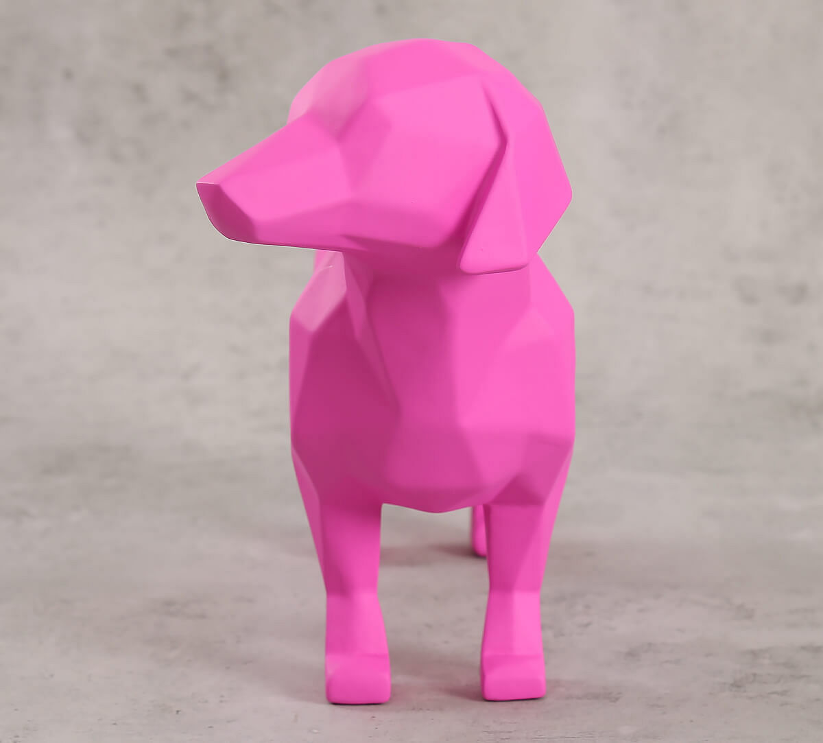 India Circus Neon Pink Dachshund Figurine