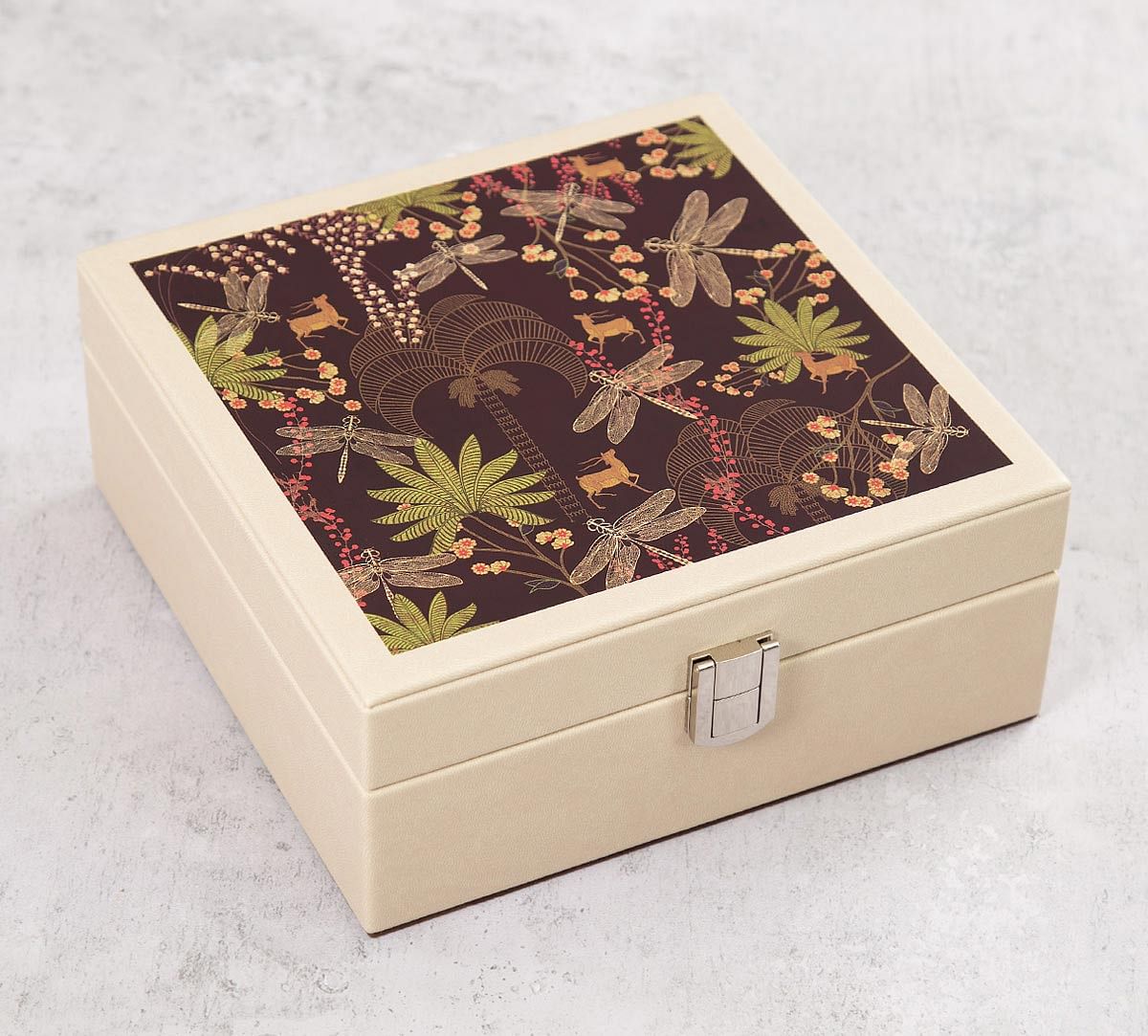 India Circus Palmeria Bloomer Leather Jewellery Box