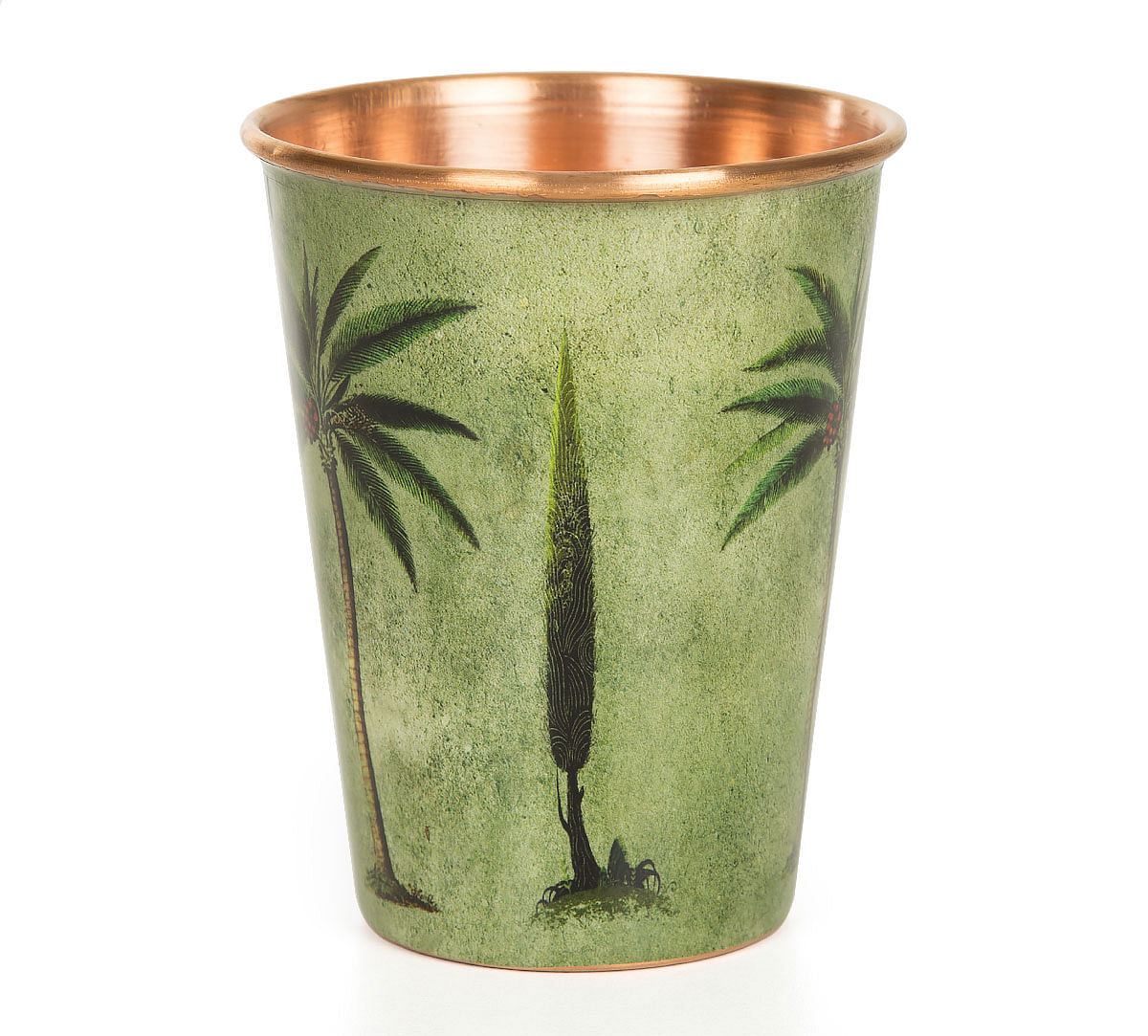 India Circus Palmeria Conifer Reiteration Copper Tumbler