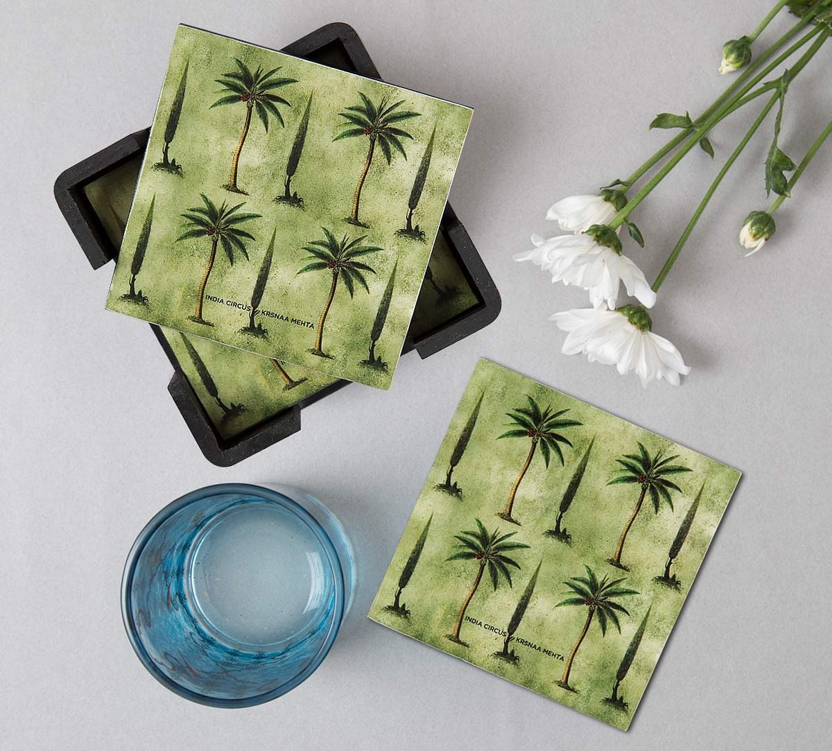 India Circus Palmeria Conifer Reiteration Table Coaster