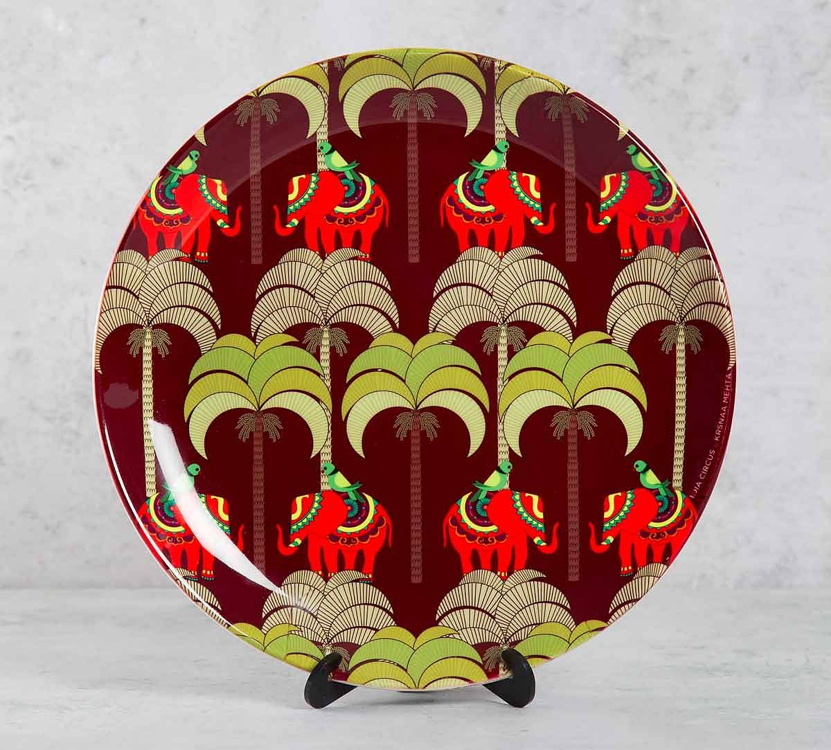 India Circus Palmeria Tusker Reiteration 10 inch Decorative and Snacks Platter