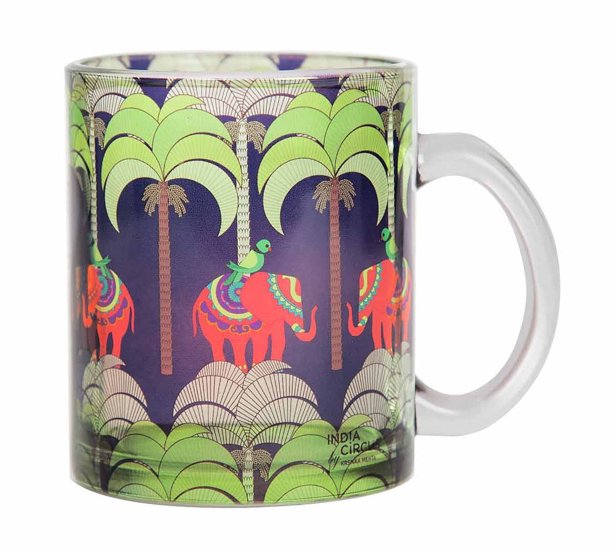 India Circus Palmeria Tusker Reiteration Glass Coffee Mug