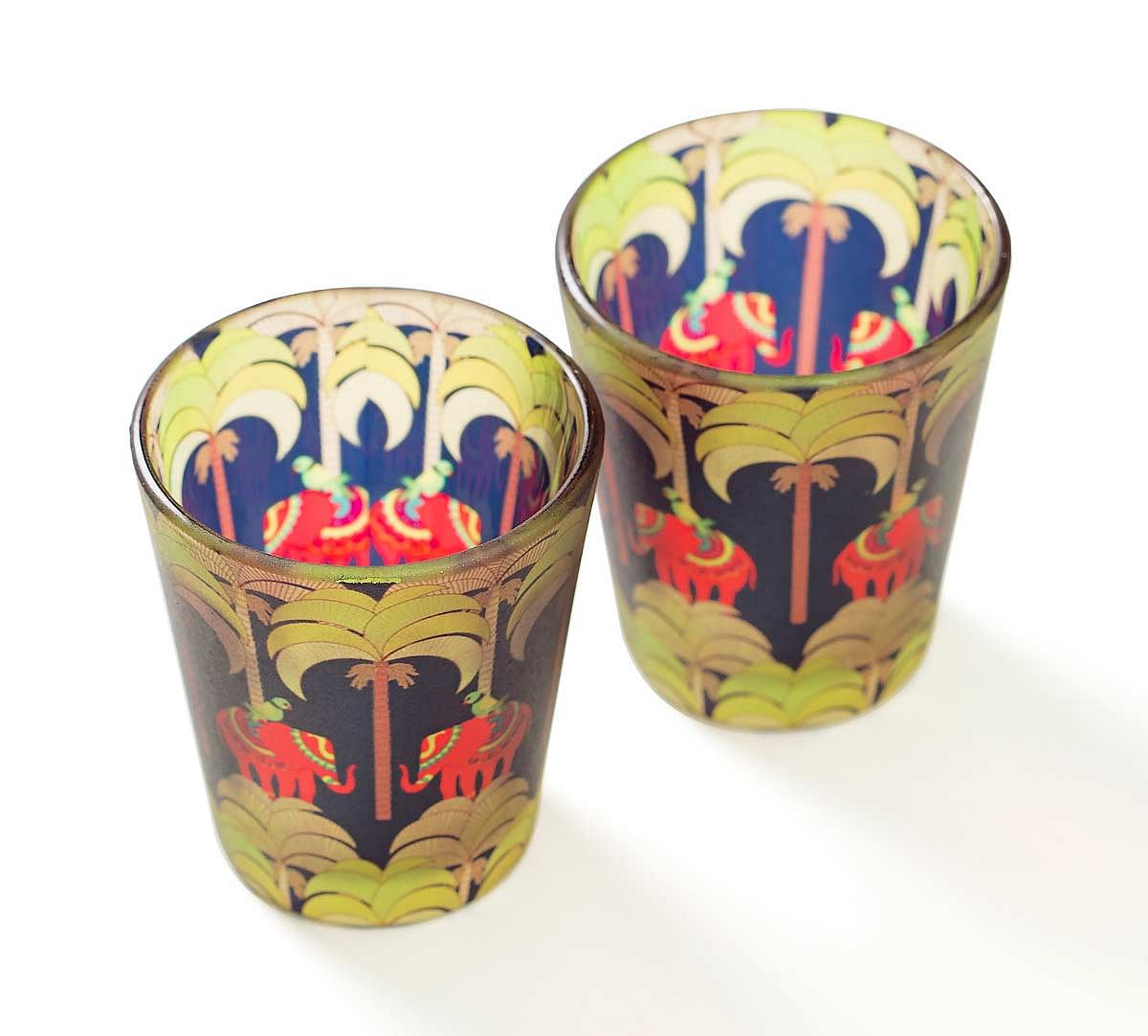 India Circus Palmeria Tusker Reiteration Shot Glasses Set of 2