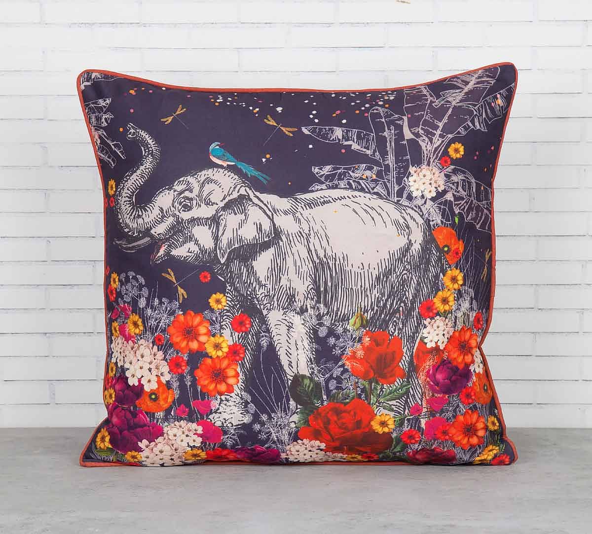 India Circus Paradise Blended Taf Silk Cushion Cover