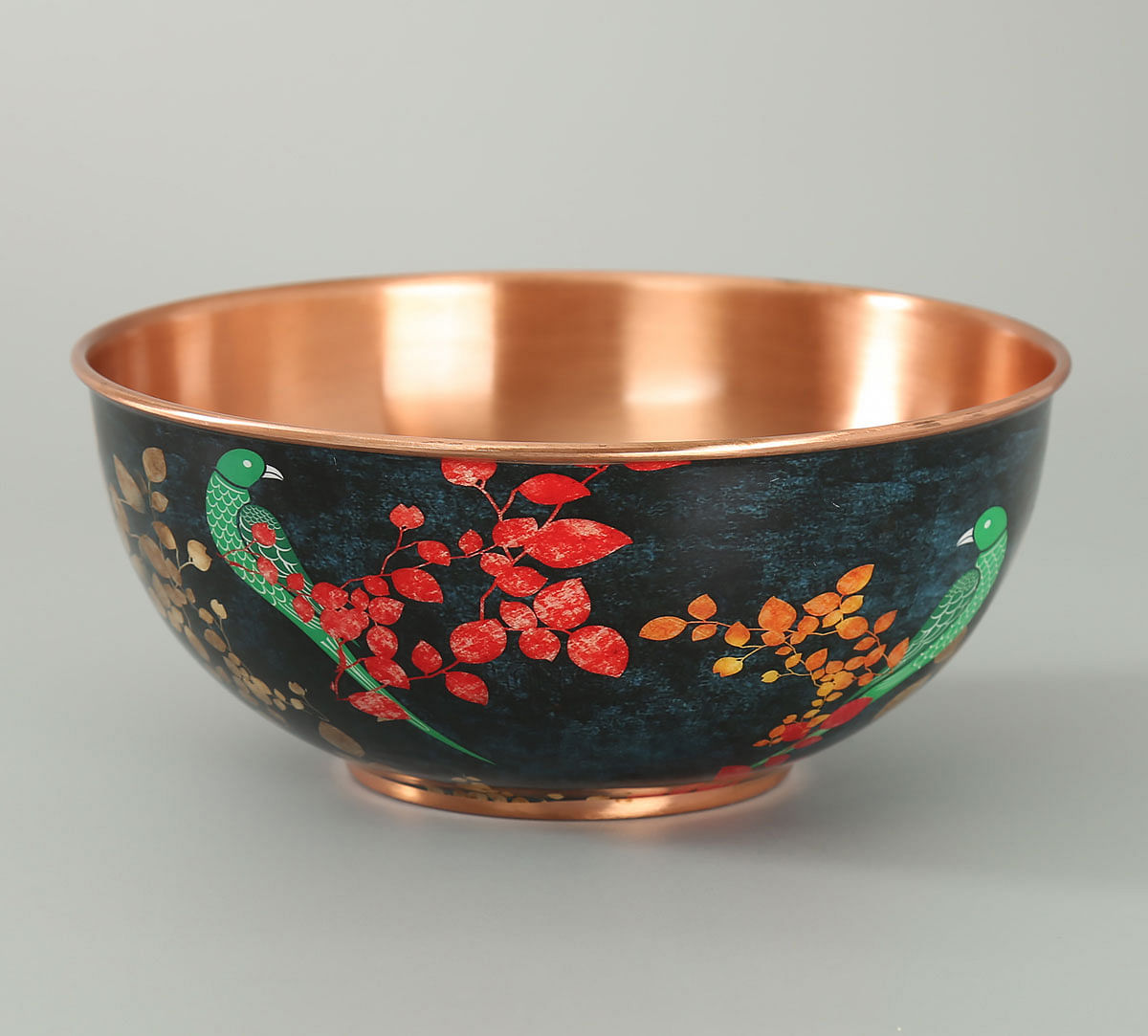 India Circus Parrots of the night Copper Bowl