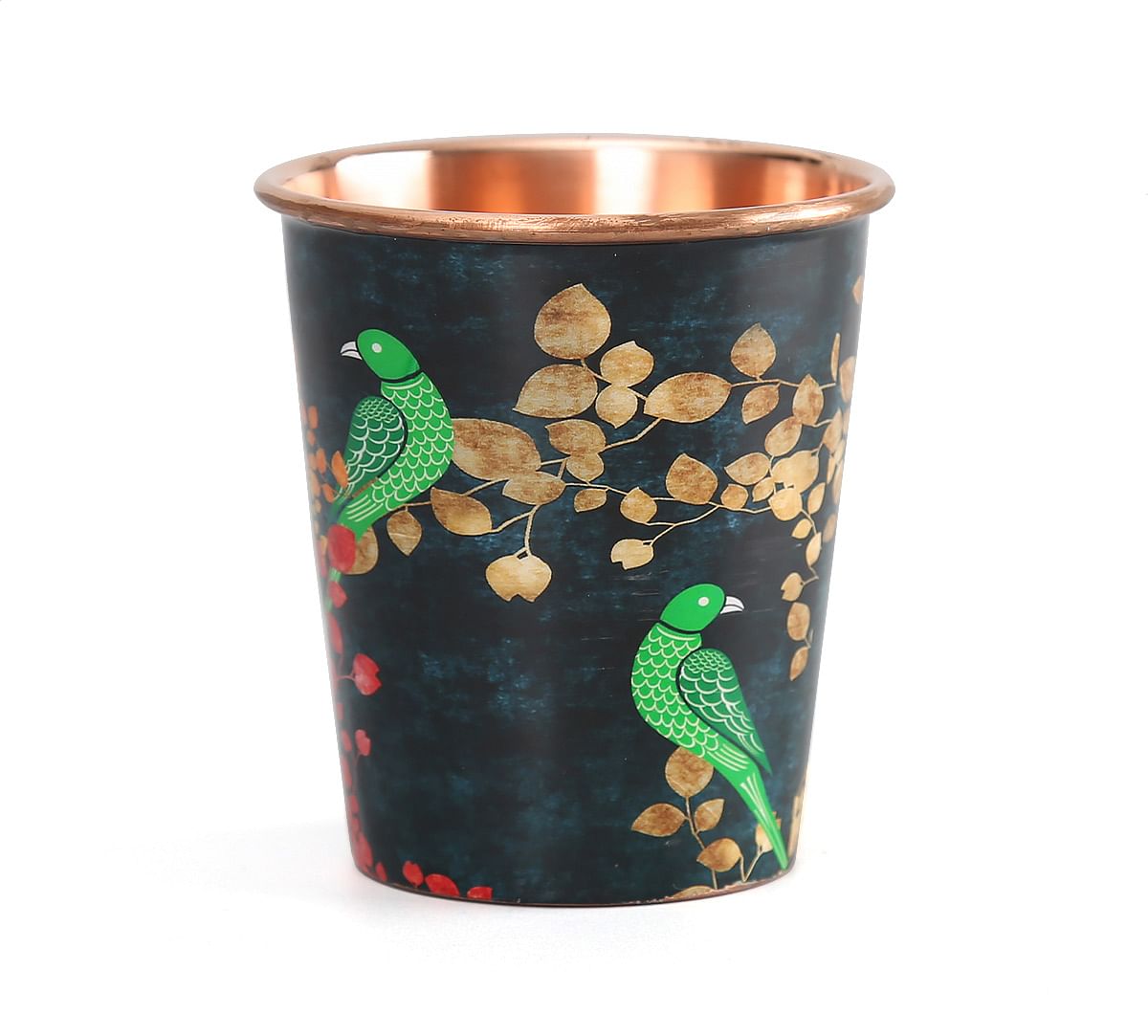 India Circus Parrots of the night Small Copper Tumbler