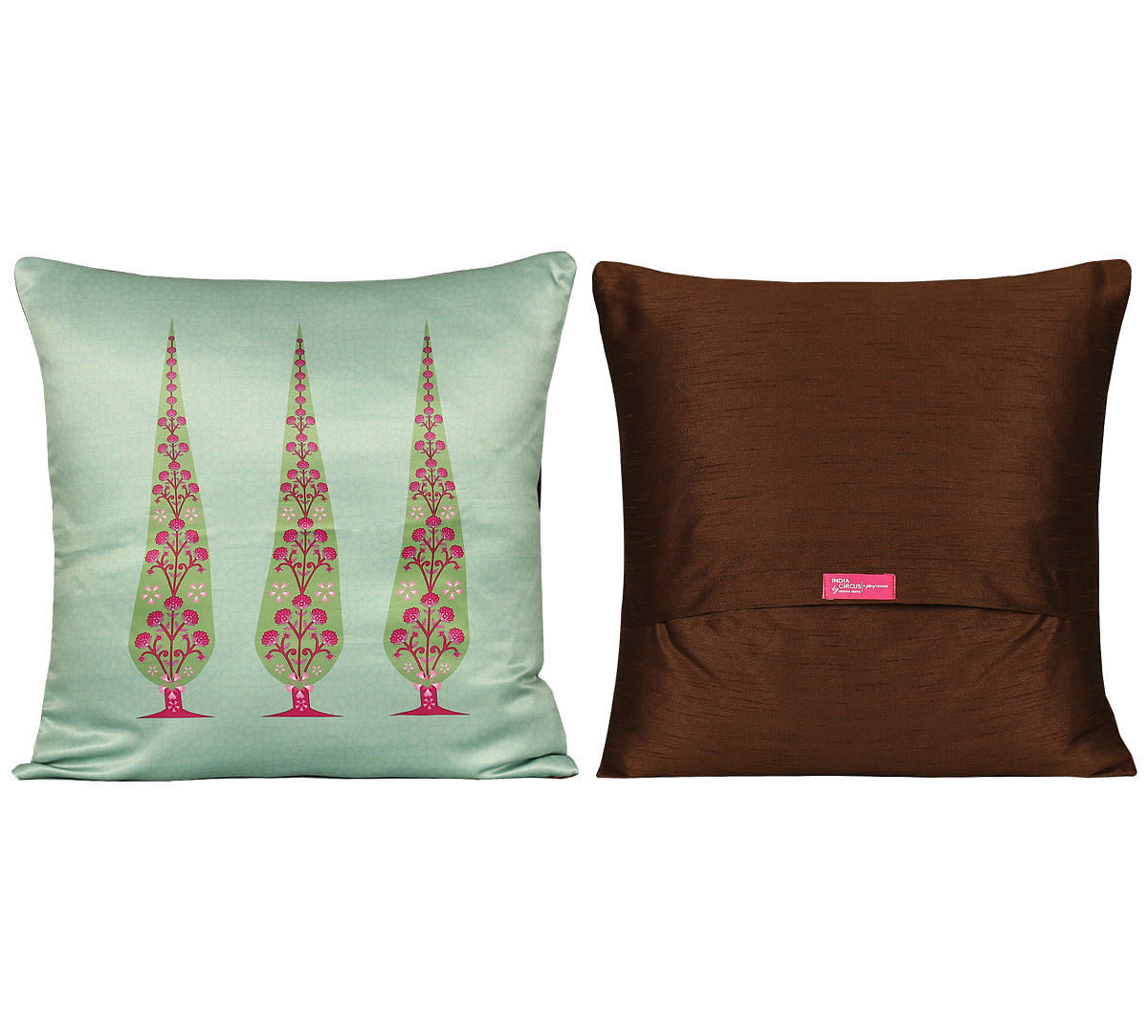 India Circus Peacock & Conifer Cushion Cover Set of 5