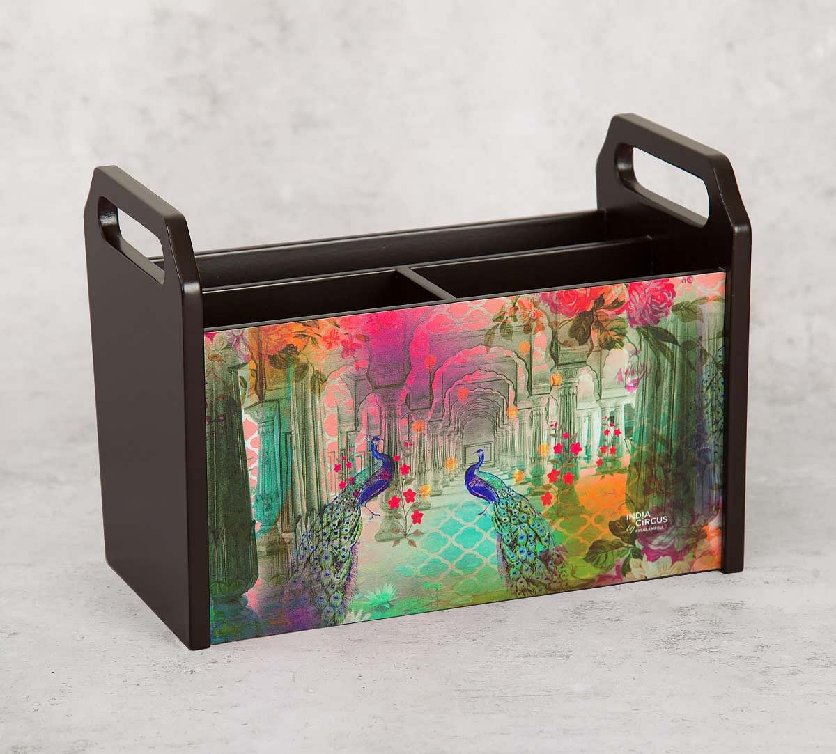 India Circus Peacock Dwar Desk Organizer