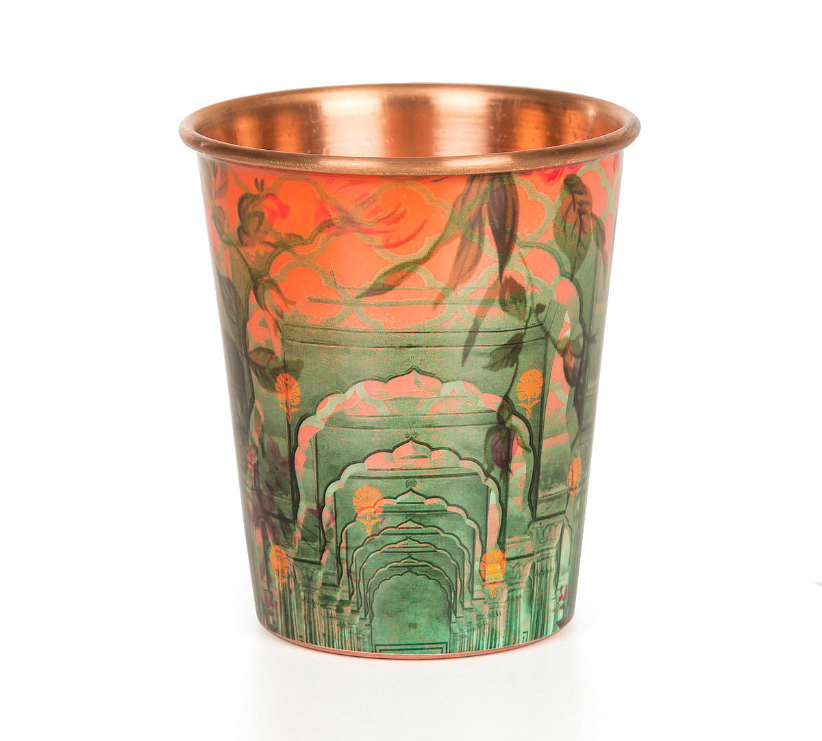 India Circus Peacock Dwar Small Copper Tumbler