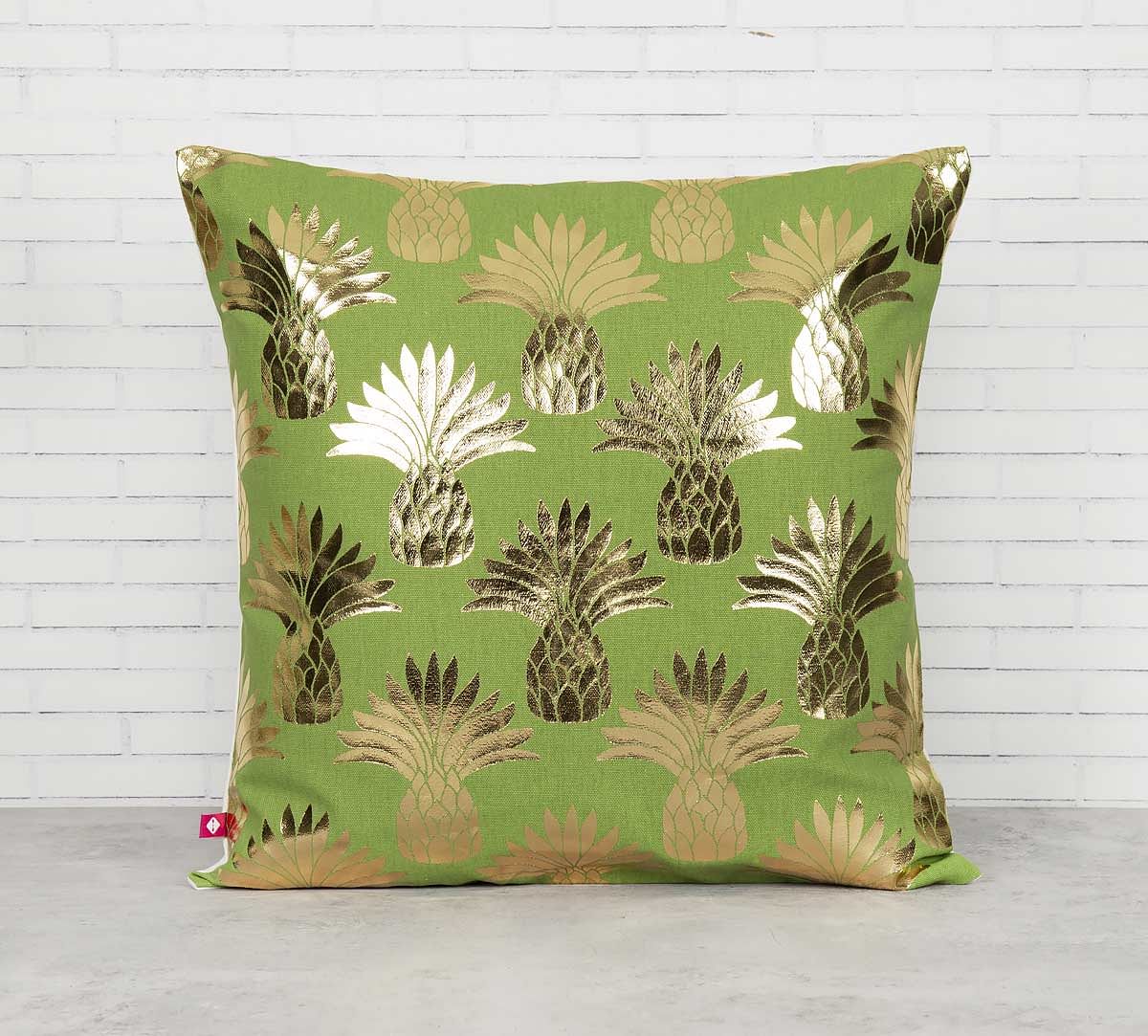 India Circus Pineapple Foil Cushion Cover