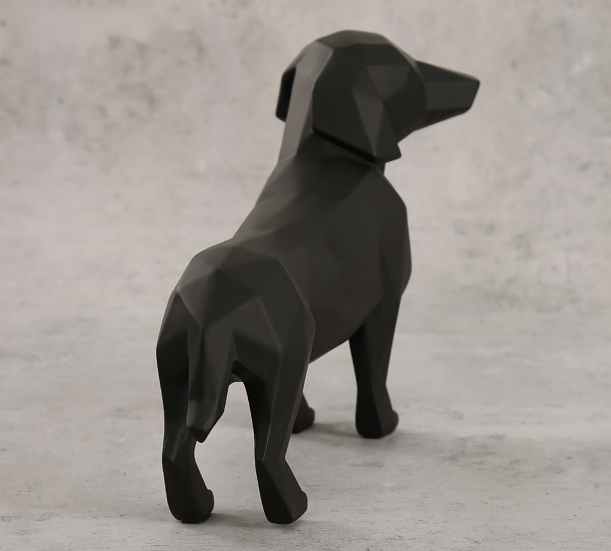 India Circus Pitch Black Dachshund Figurine