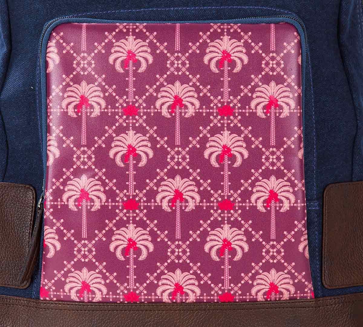 India Circus Poly Palmeria Denim Backpack