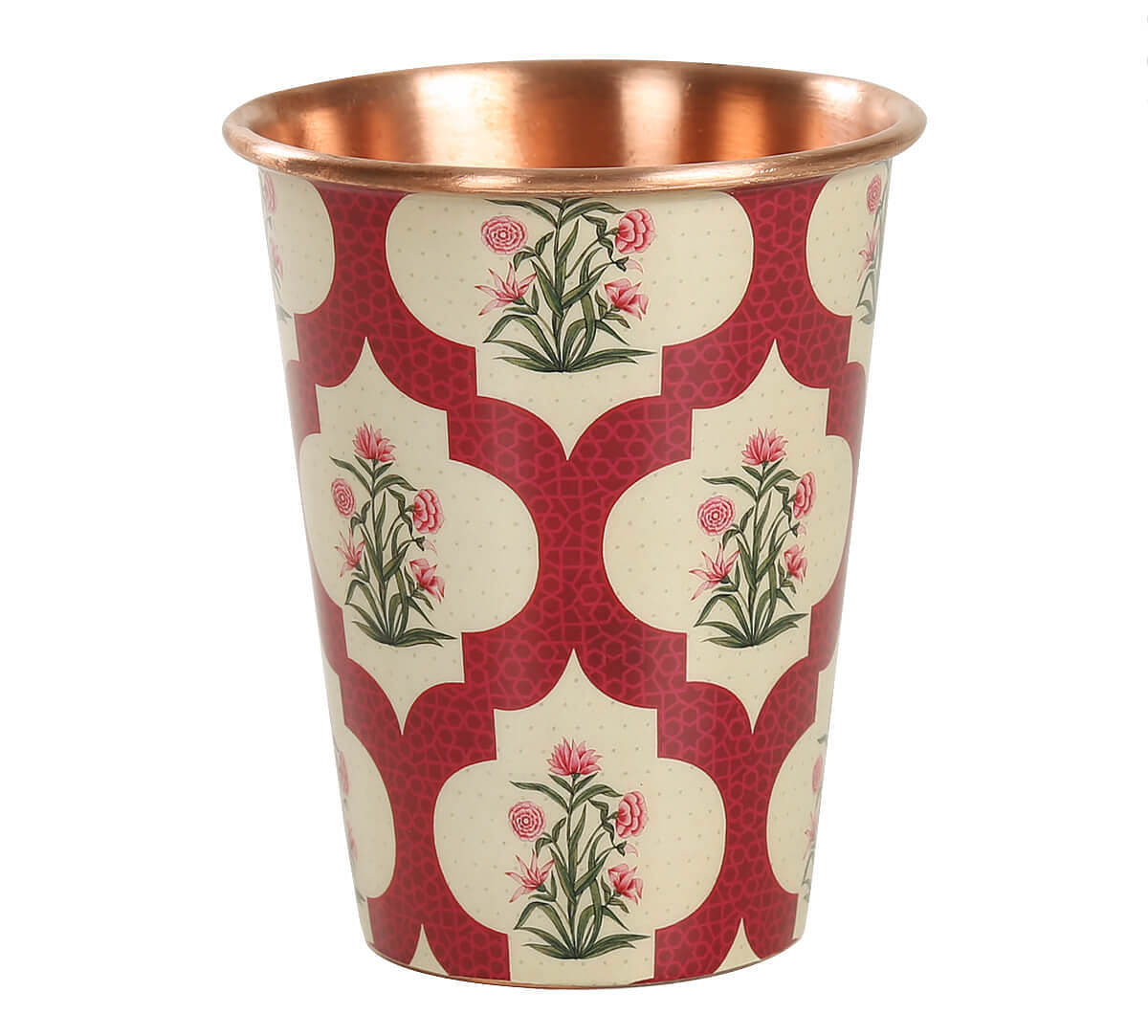 India Circus Poppy Flower Scarlet Copper Tumbler