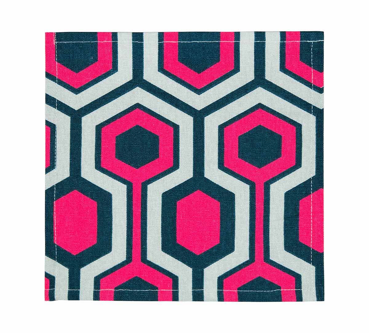 India Circus Prismatic Hexagons Cocktail Napkins Set of 6