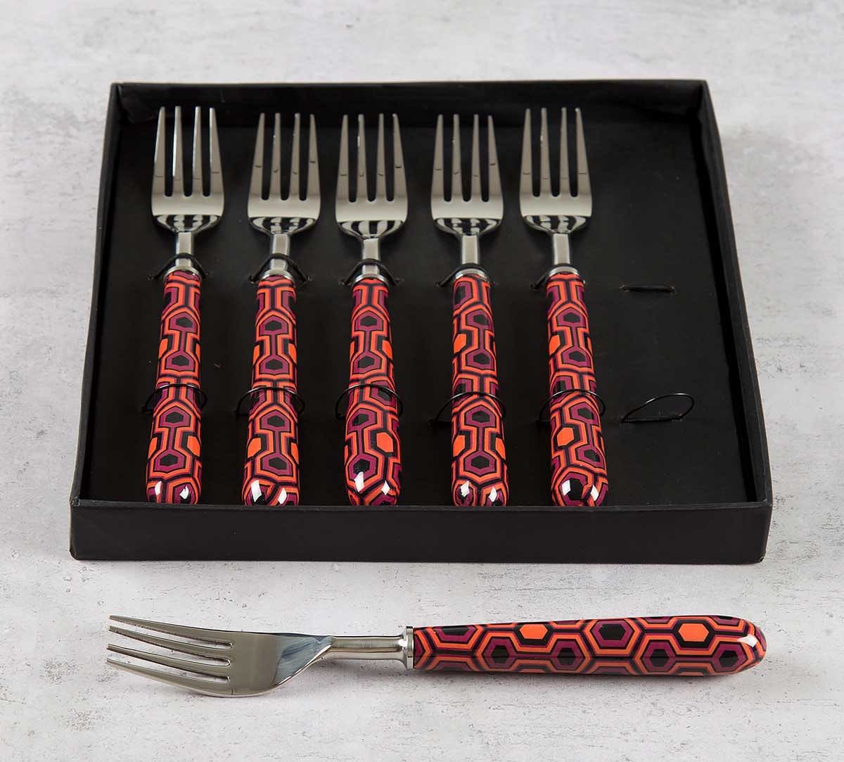 India Circus Prismatic Hexagons Table Fork Set of 6