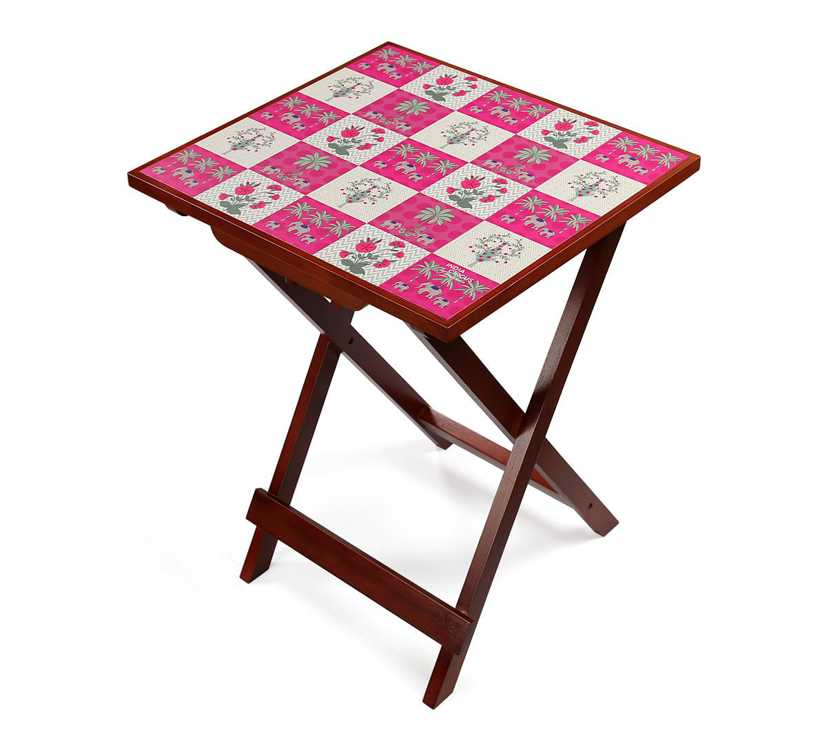 India Circus Quartet Checkers Side Table