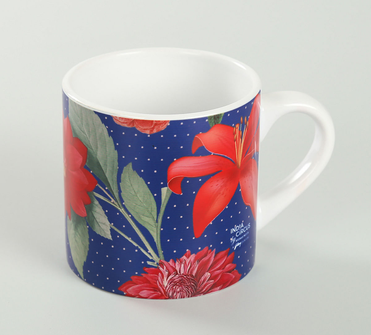 India Circus Red Blooms Espresso Mug