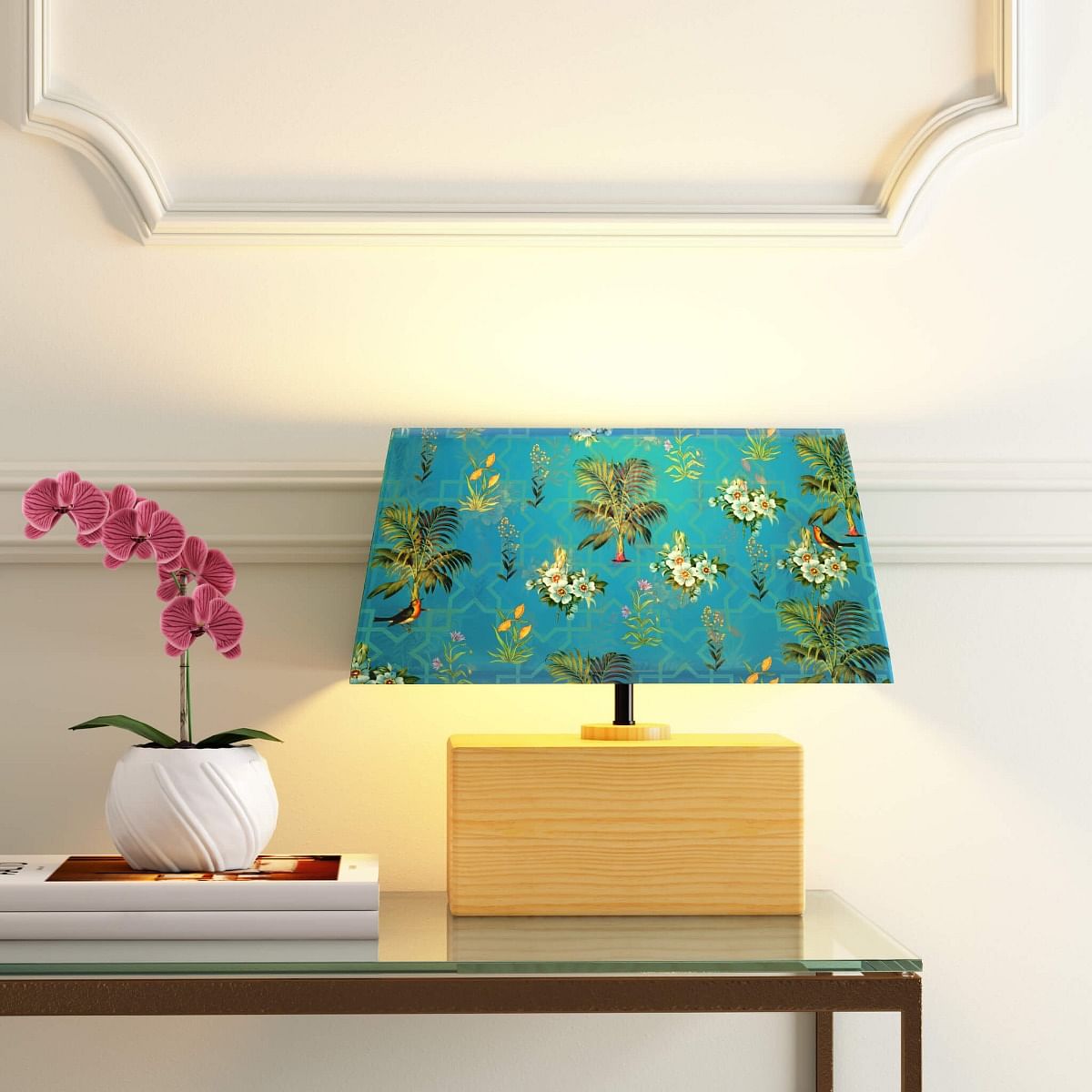 India Circus Robin Bird Park Rectangle Lamp Shade