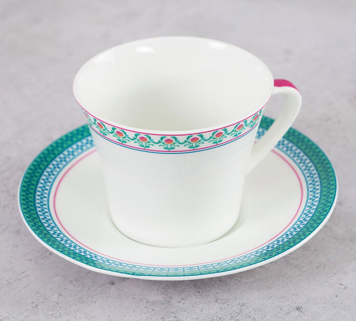 India Circus Rose Creeper Cup & Saucer