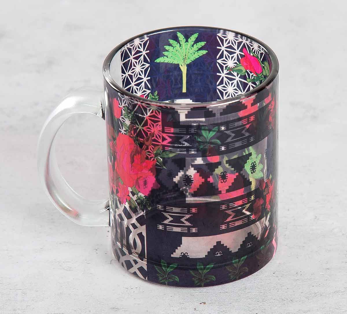 India Circus Rose Garden Maze Glass Coffee Mug