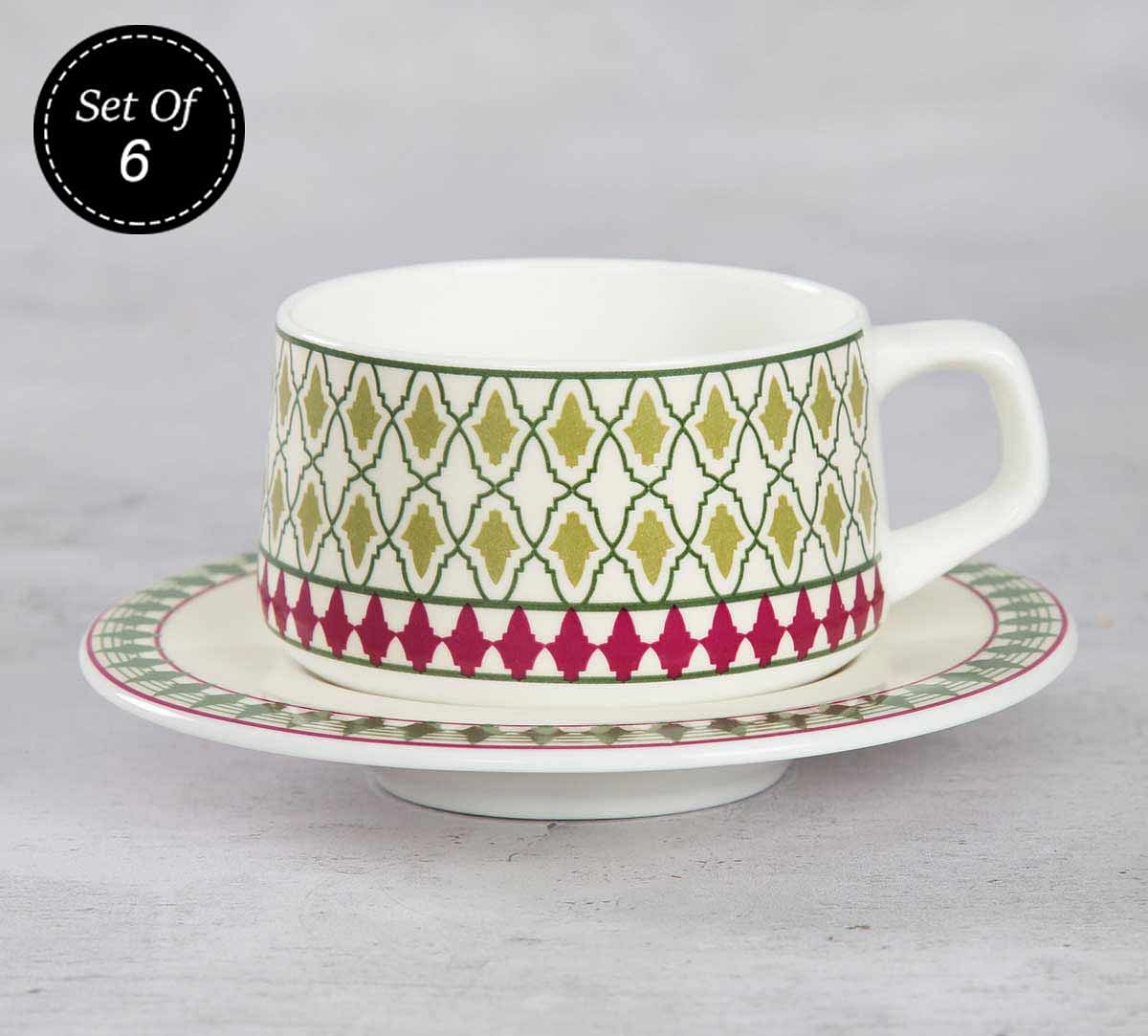 India Circus Rose Mallow Moscheutos Cup and Saucer