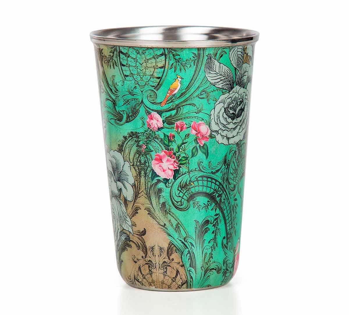 India Circus Rosette Flutter Steel Tumbler Set of 2