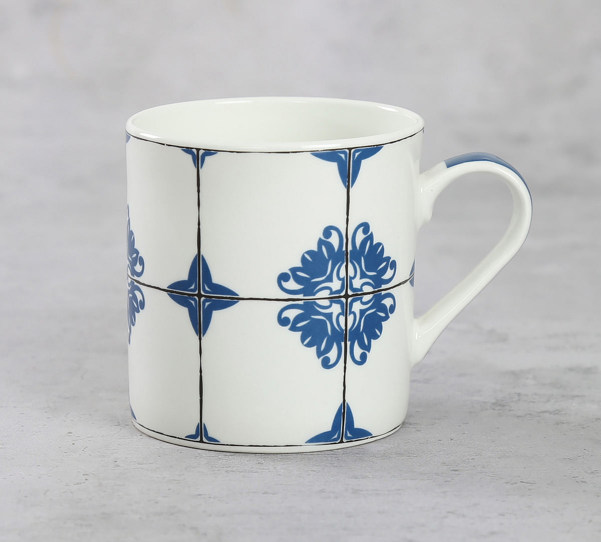 India Circus Royal Blue Coffee Mugs Set of 6