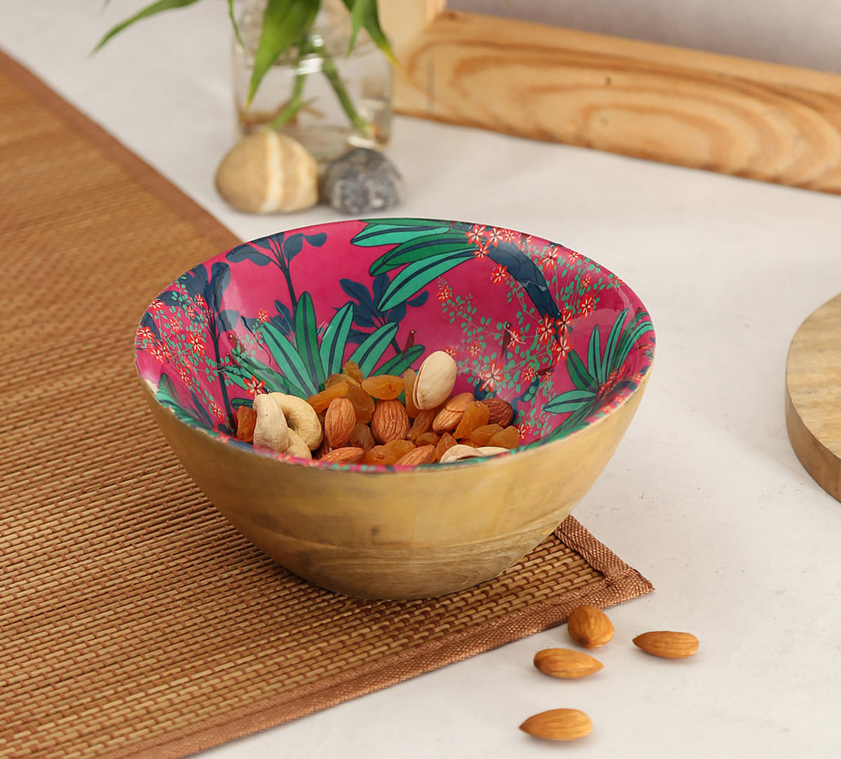 India Circus Royal Palms Wooden Bowl