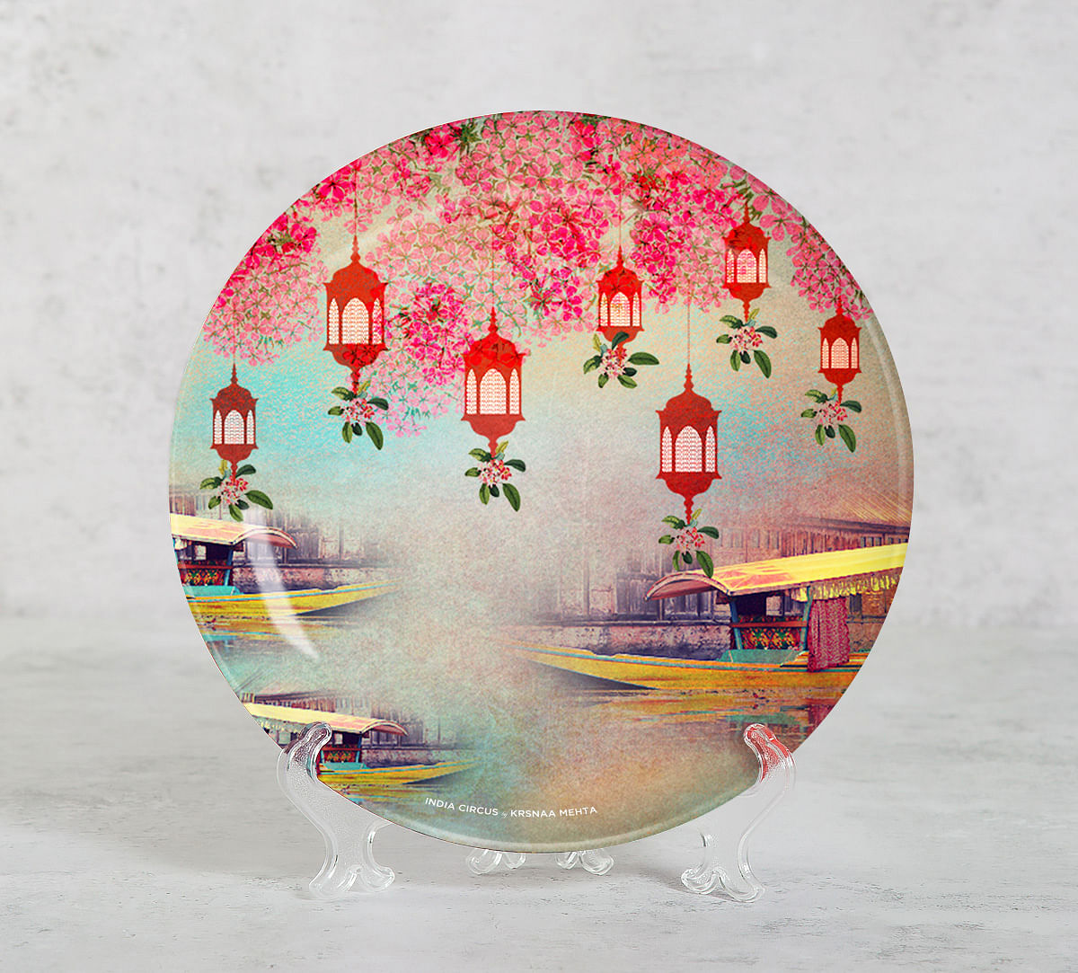 India Circus Scarlet Shadow Decor Plate