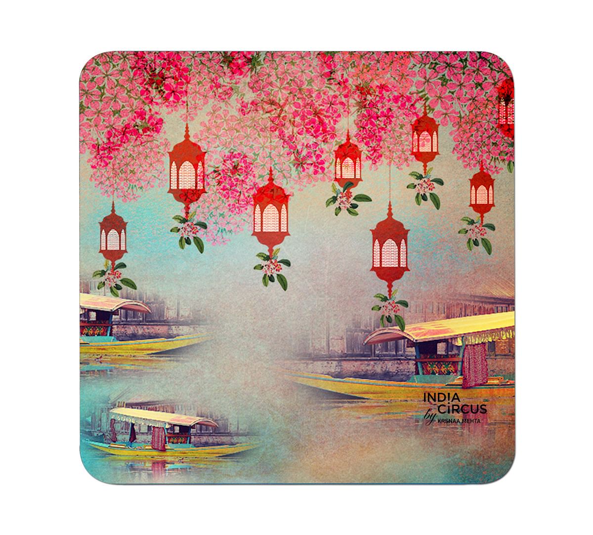 India Circus Scarlet Shadow PVC Table Coaster (Set of 6)