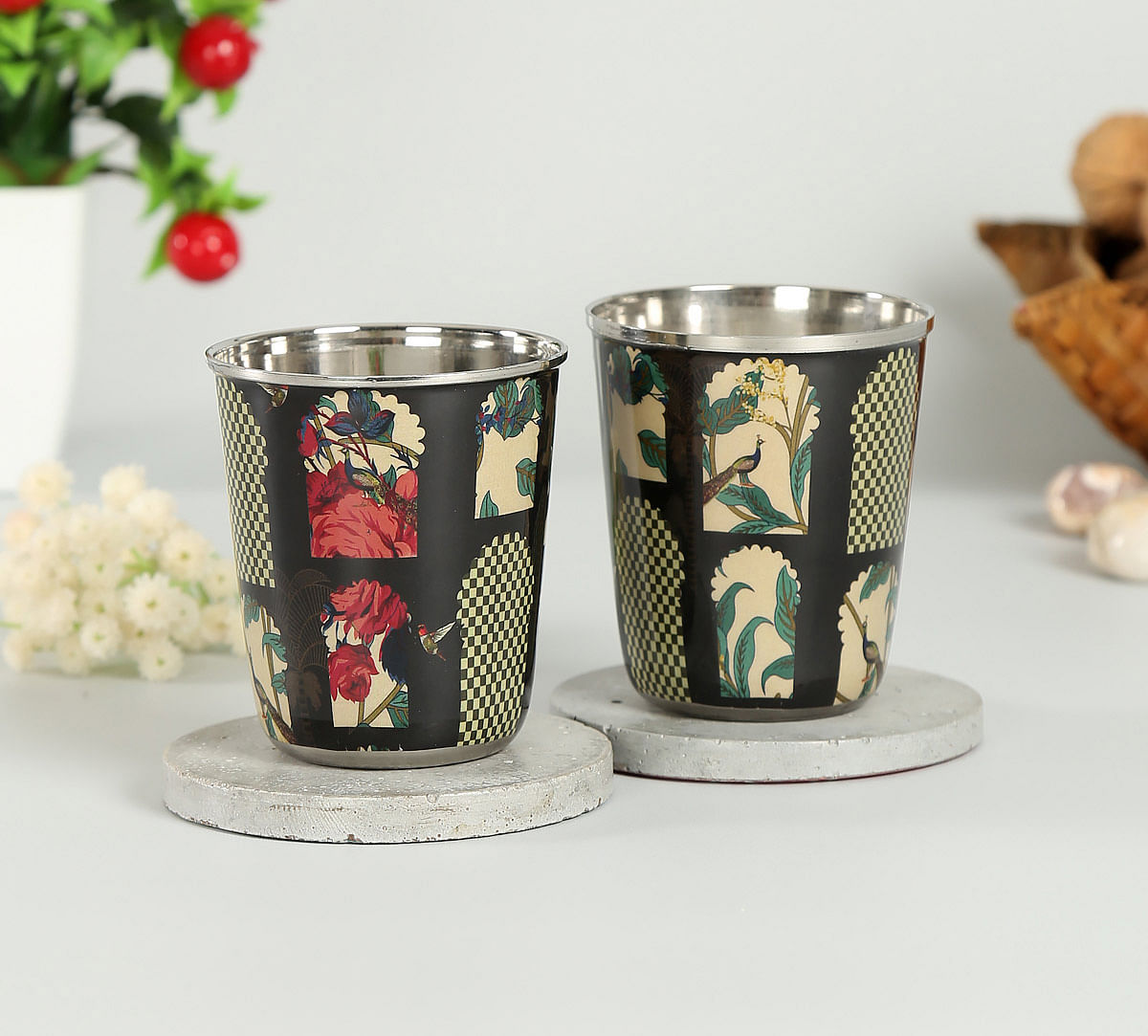 India Circus Signature Windows Small Steel Tumbler (Set of 2)