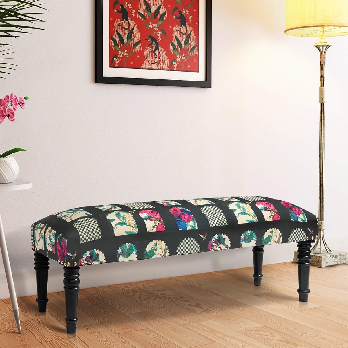 India Circus Signature Windows Wooden Bench