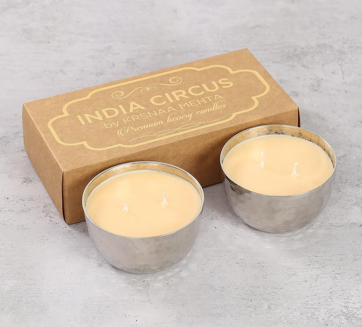 India Circus Silver Apple Cinnamon Scented Bowl Candle