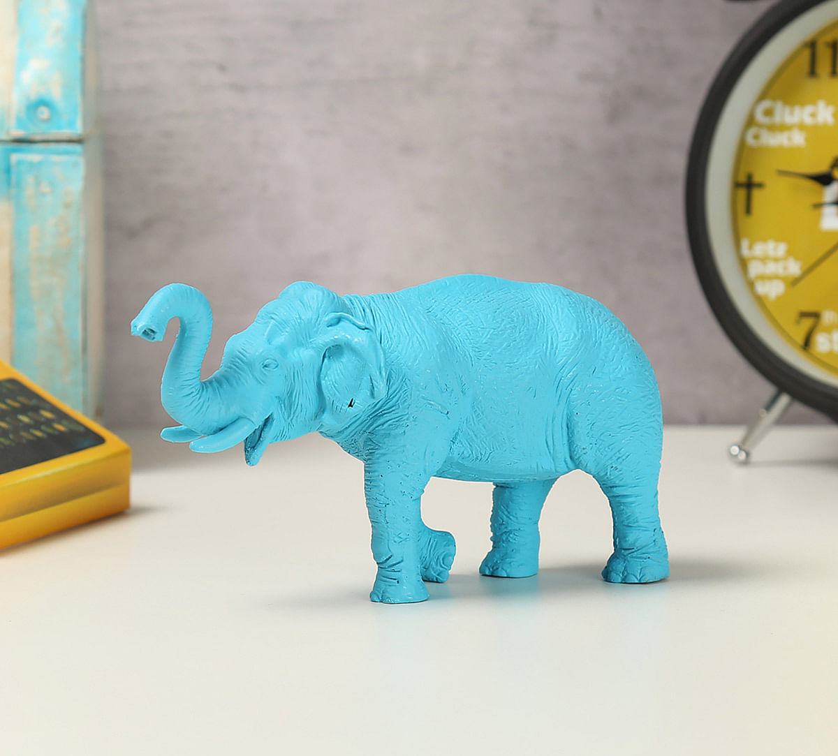 India Circus Sky Blue Baby Tusker Figurine