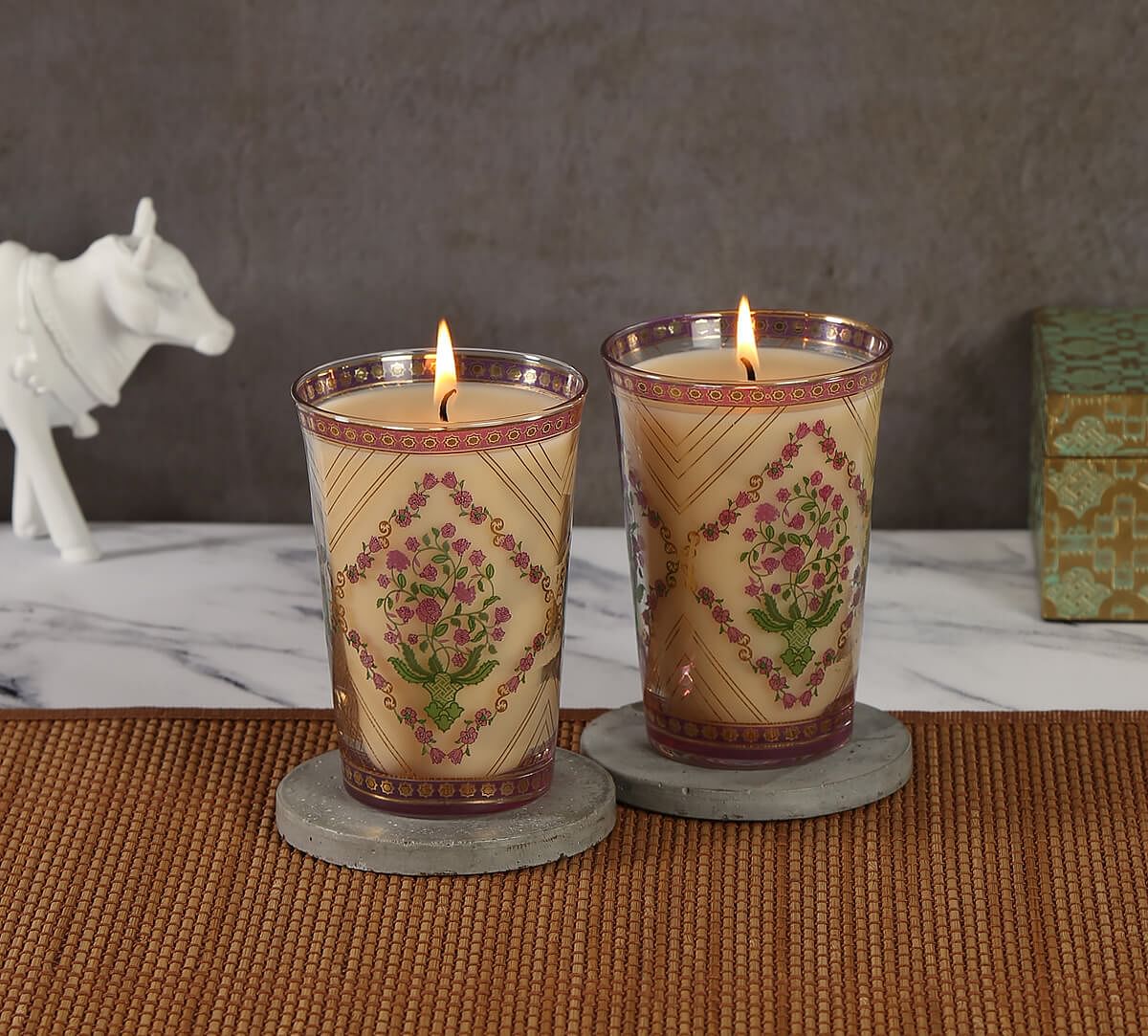 India Circus Spring Bloom Candle Votive