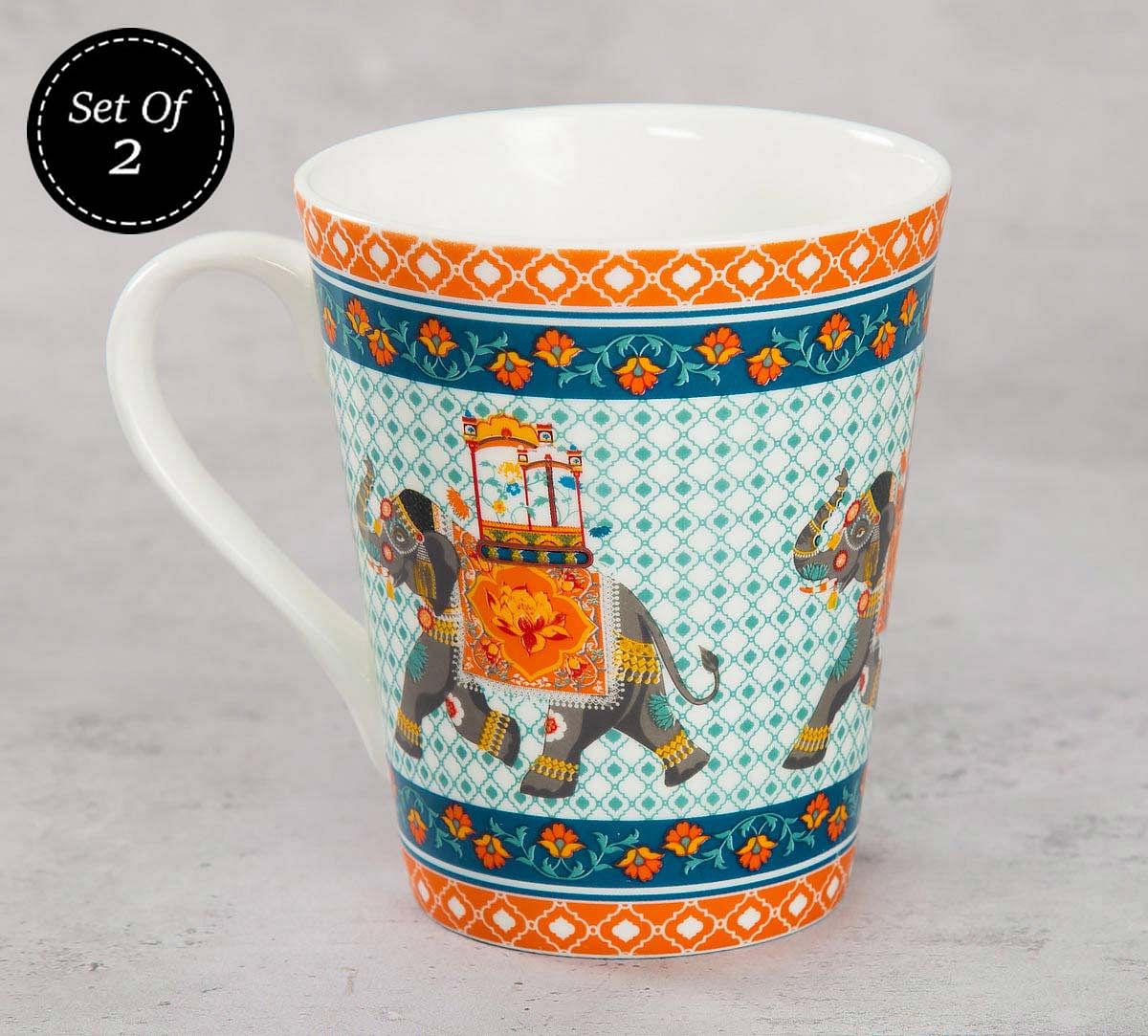 India Circus Swirling Safari Zing Mug (Set of 2)