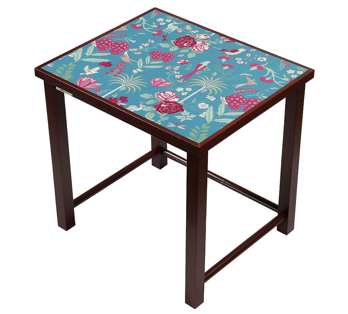 India Circus Teal Floral Galore Nested Table