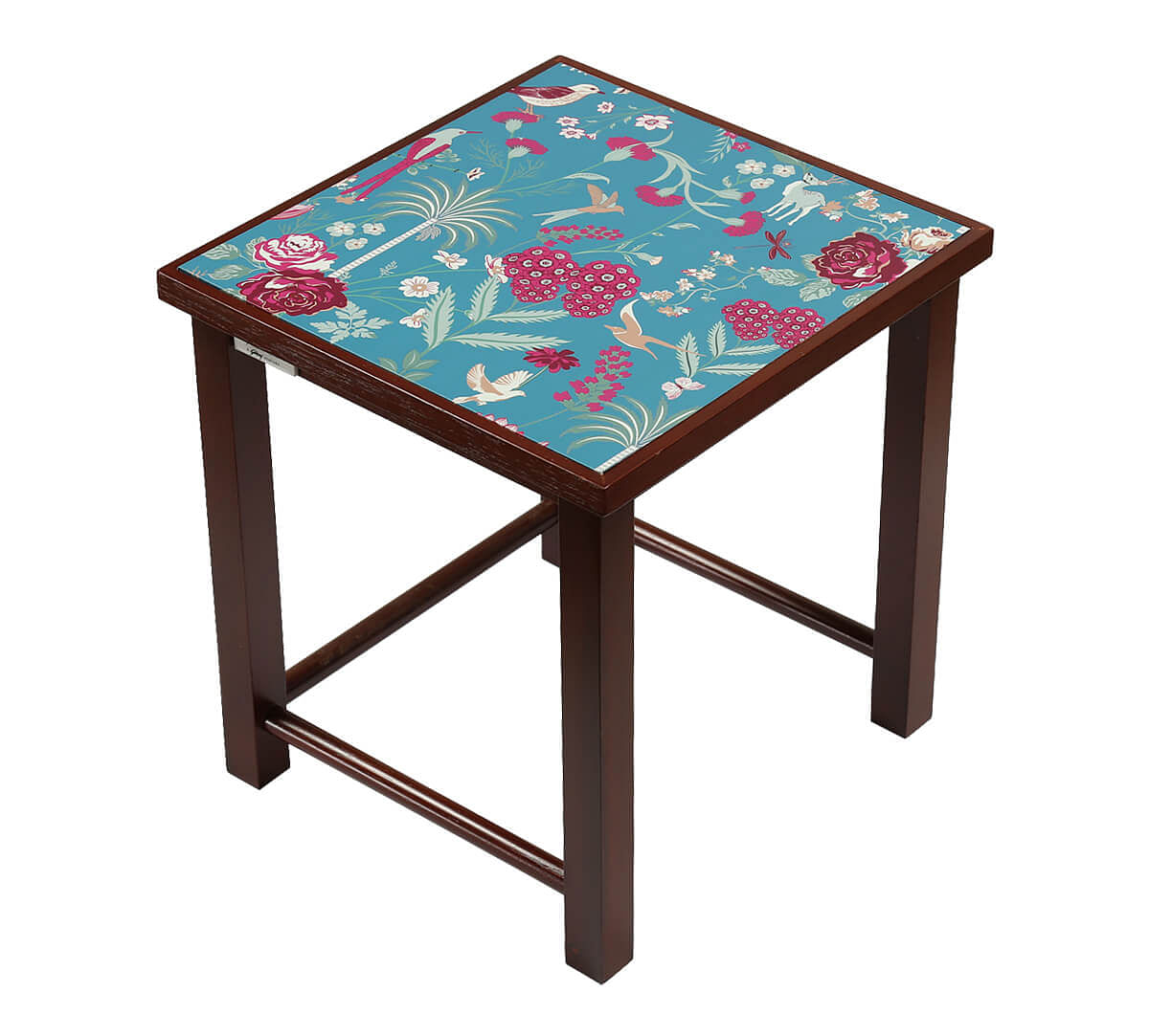 India Circus Teal Floral Galore Nested Table